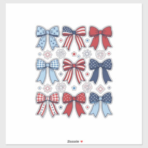 Patriotisk Kokett Bågar Vintage Vektor Design_1 Klistermärken
