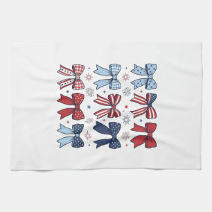 Patriotisk Kokett Bågar Vintage Vektor Design_1 Kökshandduk