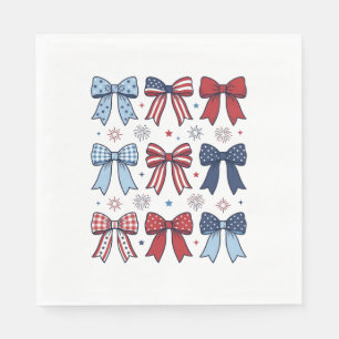 Patriotisk Kokett Bågar Vintage Vektor Design_1 Pappersservett