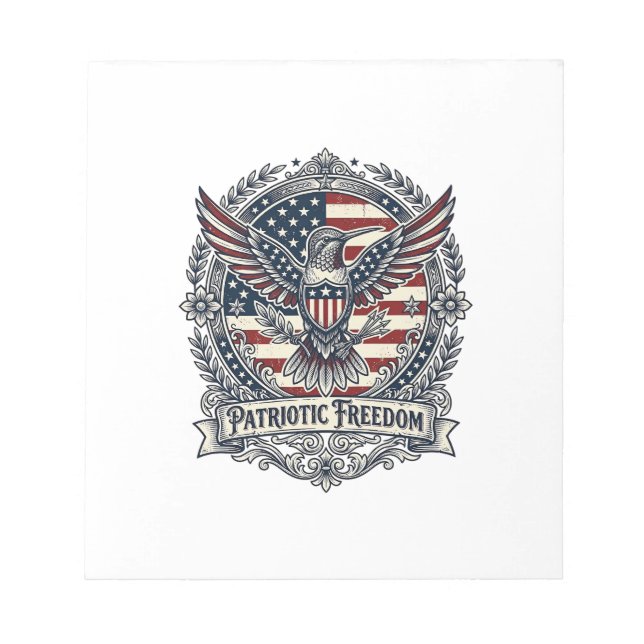 Patriotisk Kolibri Anteckningsblock (Framsida)