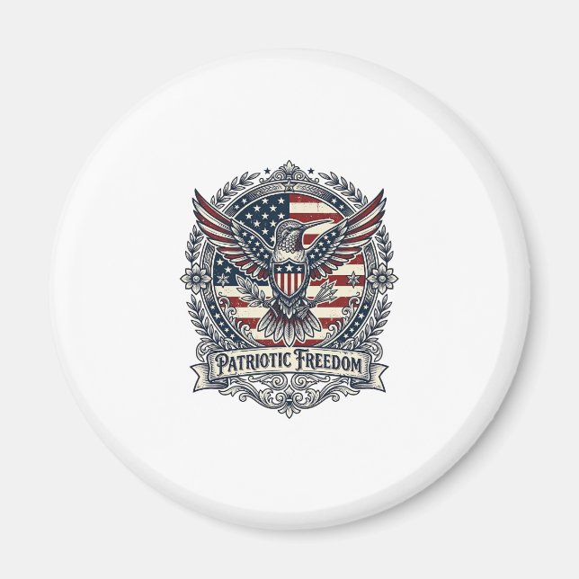 Patriotisk Kolibri Magnet (Framsidan)