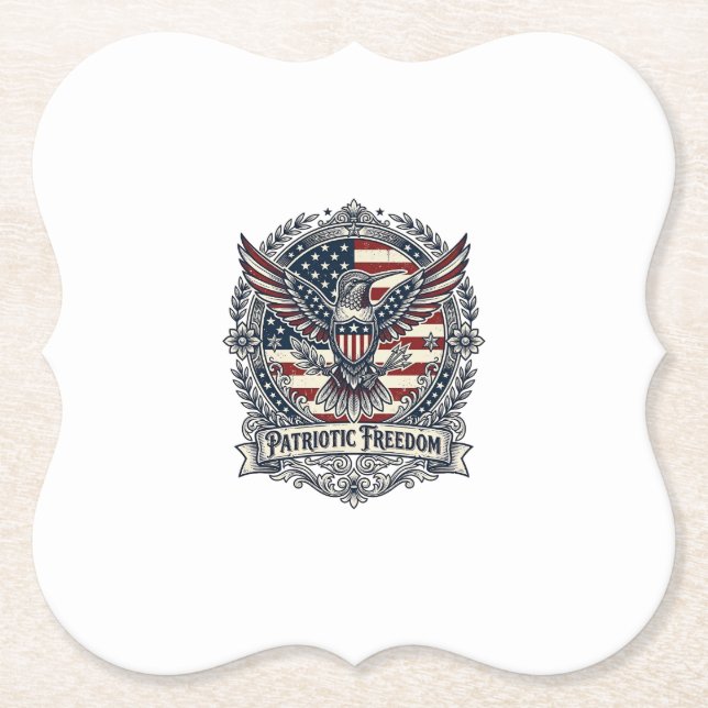 Patriotisk Kolibri Underlägg Papper (Framsida)