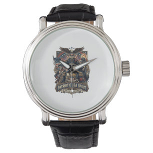 Patriotisk Kolonial Kalle Skull Commander Mörk Pat Armbandsur