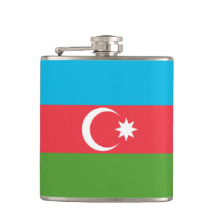 Patriotisk kolv med Flagga av Azerbajdzjan Fickplunta