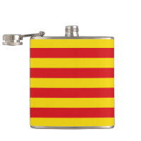 Patriotisk kolv med Flagga av Katalonien