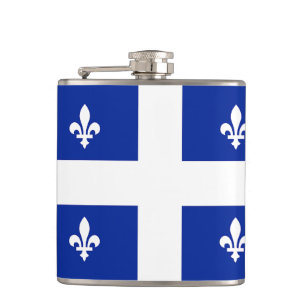 Patriotisk kolv med Flagga av Quebec Fickplunta