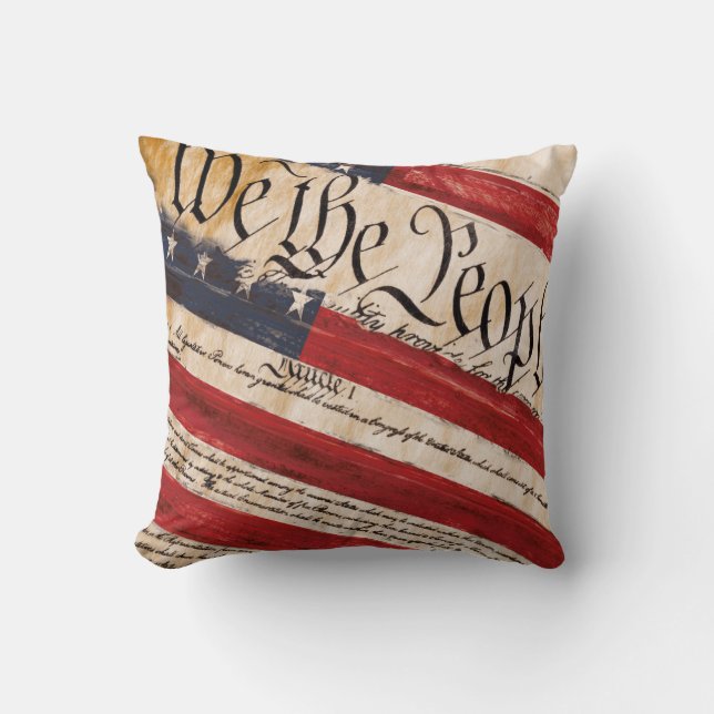 Patriotisk konstitution Pillow Kudde (Framsida)