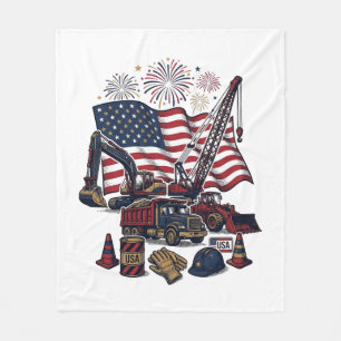 Patriotisk konstruktion USA Vintage Fleecefilt