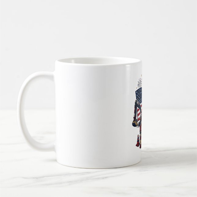 Patriotisk konstruktion USA Vintage Kaffemugg (Vänster)