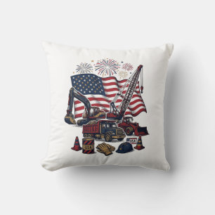 Patriotisk konstruktion USA Vintage Kudde