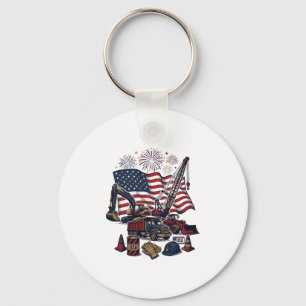 Patriotisk konstruktion USA Vintage Nyckelring