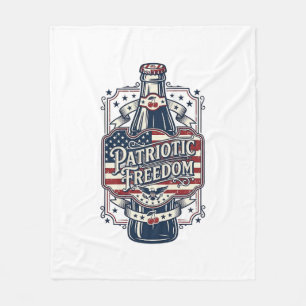 Patriotisk körsbärssoda Retro Vector Graphic Tee_1 Fleecefilt