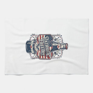 Patriotisk körsbärssoda Retro Vector Graphic Tee_1 Kökshandduk