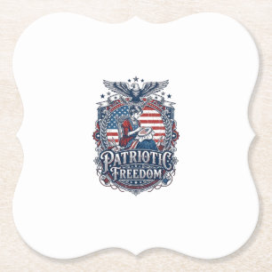 Patriotisk korsstygnsvektor Grafisk Tee_1 Underlägg Papper