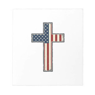 Patriotisk korsvektordesign med distresseffekt_1 anteckningsblock