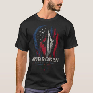 Patriotisk krigarmotivationsgrafisk t-shirt
