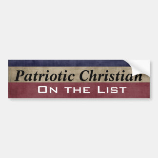 Patriotisk kristen på listaanpassadet bildekal