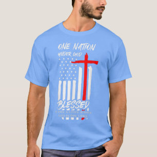 Patriotisk kristen välsignad nation under Gud T Shirt