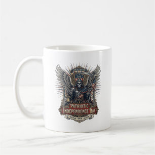 Patriotisk kromskördare Mörk patriot skelett & skö Kaffemugg