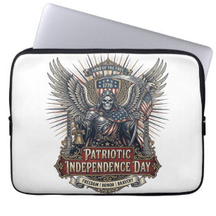 Patriotisk kromskördare Mörk patriot skelett & skö Laptop Fodral