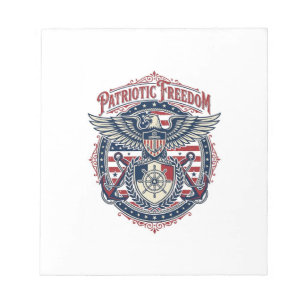 Patriotisk kustpreppad vektor grafisk t-shirt anteckningsblock