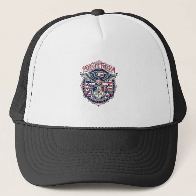 Patriotisk kustpreppad vektor grafisk t-shirt keps (Framsida)