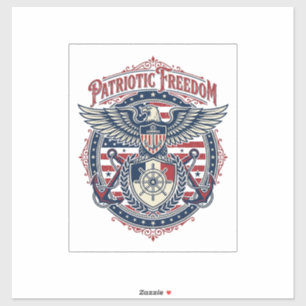 Patriotisk kustpreppad vektor grafisk t-shirt klistermärken