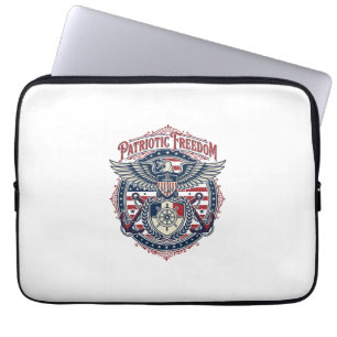 Patriotisk kustpreppad vektor grafisk t-shirt laptop fodral