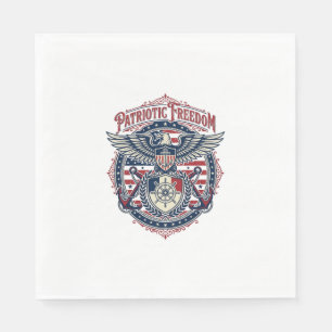 Patriotisk kustpreppad vektor grafisk t-shirt pappersservett