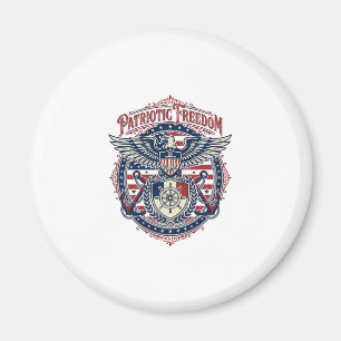 Patriotisk kustpreppy vektor grafisk t-shirt magnet