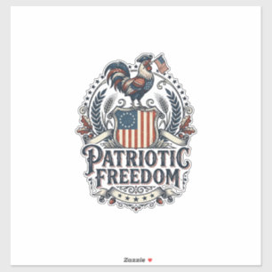 Patriotisk Kycklinghållare Vektorgrafik T-shirt_1 Klistermärken