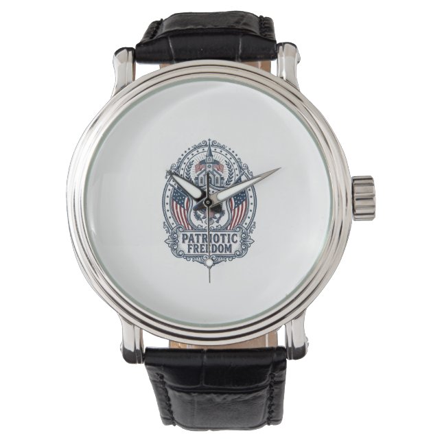 Patriotisk kyrkläger Vector Grafik T-shirt Armbandsur (Framsida)