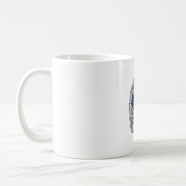Patriotisk kyrkläger Vector Grafik T-shirt Kaffemugg (Vänster)