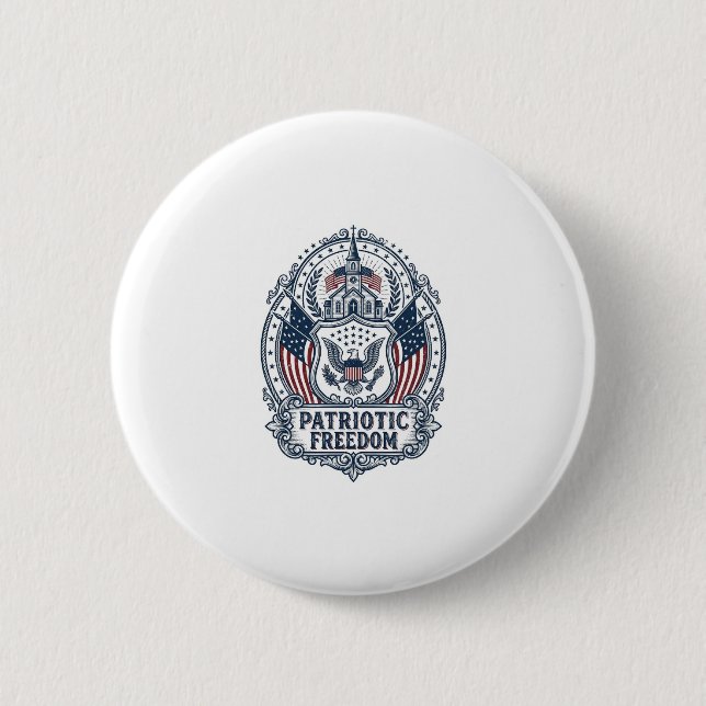 Patriotisk kyrkläger Vector Grafik T-shirt Knapp (Framsida)