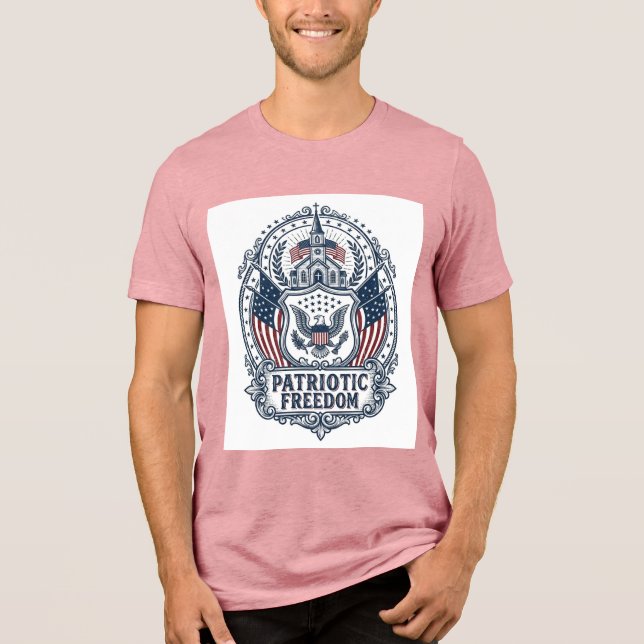 Patriotisk kyrklig läger Vector Graphic T-shirt (Framsida)