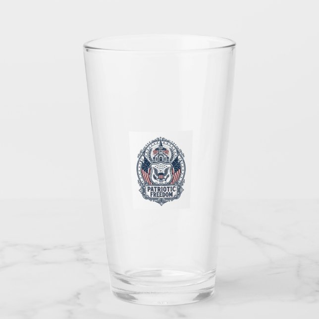 Patriotisk kyrklig läger Vector Graphic T-shirt Glaskopp (Framsida)