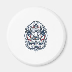 Patriotisk kyrklig läger Vector Graphic T-shirt Magnet