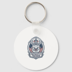 Patriotisk kyrklig läger Vector Graphic T-shirt Nyckelring
