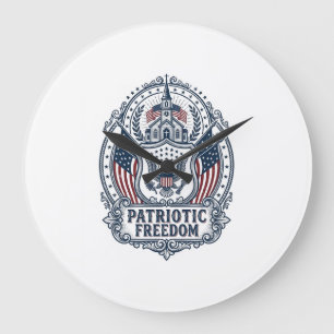 Patriotisk kyrklig läger Vector Graphic T-shirt Stor Klocka