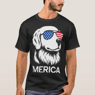 Patriotisk Labrador Amerikansk flagga Fjärde juli T Shirt