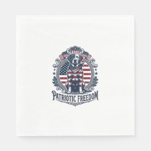 Patriotisk Labrador Retriever Vektorgrafik T-shirt Pappersservett