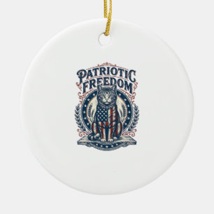 Patriotisk lada katt vektor grafik t-shirt_1 julgransprydnad keramik