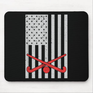 Patriotisk landhockey amerikansk flagga kvinnor mä musmatta