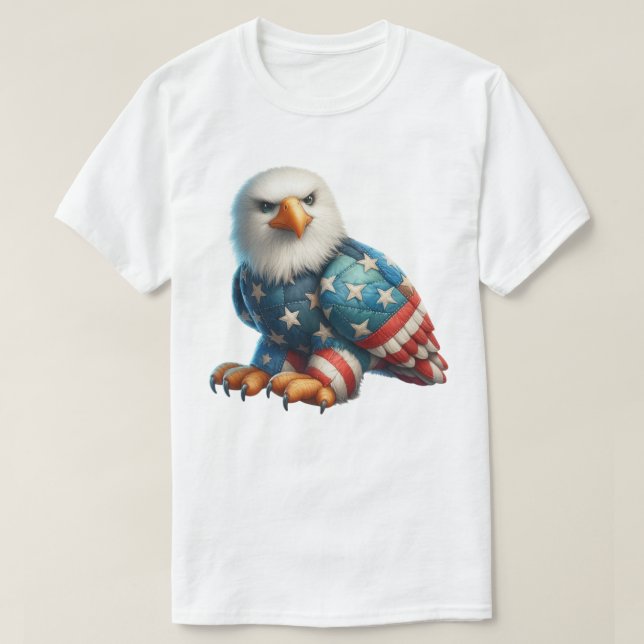 Patriotisk lapptäcke konst  t shirt (Design framsida)