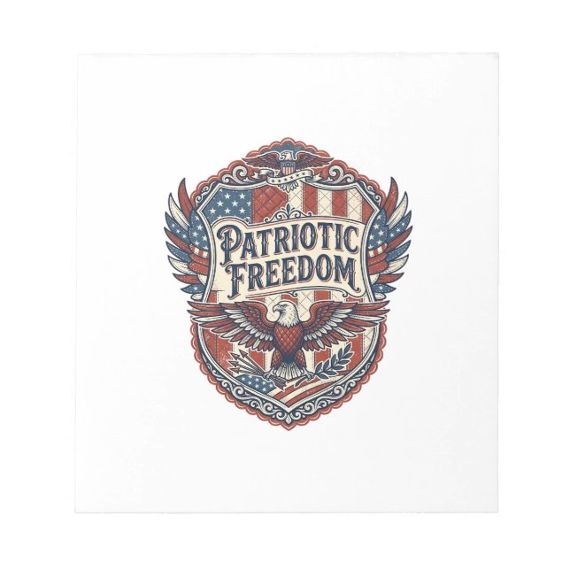 Patriotisk lapptäcksartist anteckningsblock (Framsida)