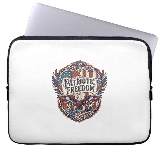 Patriotisk lapptäcksartist laptop fodral (Framsidan)