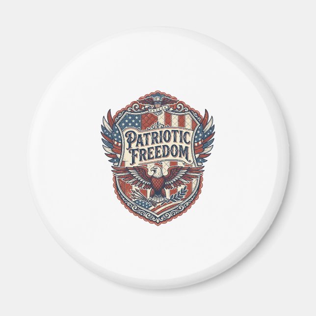 Patriotisk lapptäcksartist magnet (Framsidan)