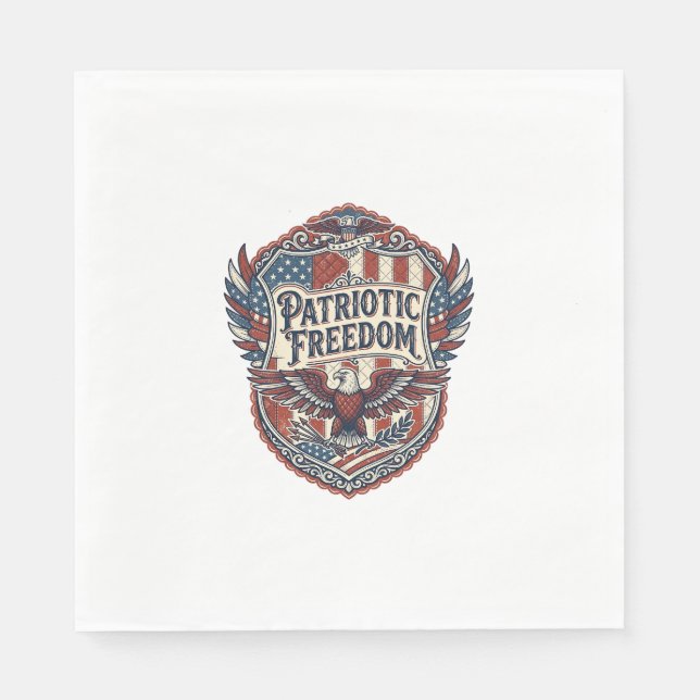 Patriotisk lappverkskonstnär pappersservett (Framsidan)