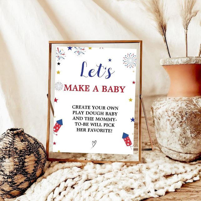Patriotisk låt oss gör ett Baby Baby Shower Game-t Poster (Skapare uppladdad)
