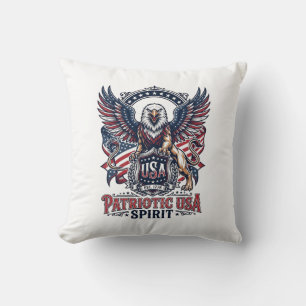 Patriotisk Lejonörn Vakt Djur Hybrid Patriot Kudde